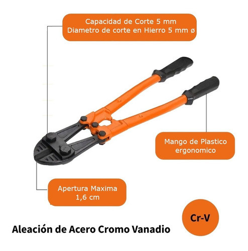 Corta Pernos Candado Hierro Cadenas 14 Pulgadas Wokin 1
