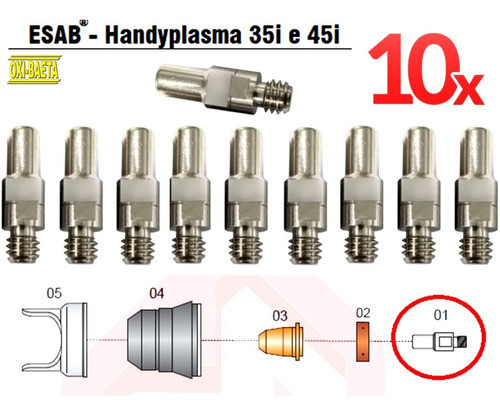 Handyplasma35i/45i - 10 Eletrodo 60a Rosca Grossa (similar) 0