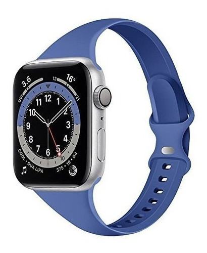 Malla Para Apple Watch 42/44/45mm Se -7a1- Slim Azul Capri 0
