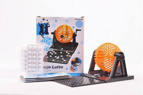 Juego De Mesa Lotería Bingo Lotto 12 Cartas 90 Esferas 0
