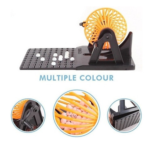 Juego De Mesa Lotería Bingo Lotto 12 Cartas 90 Esferas 1