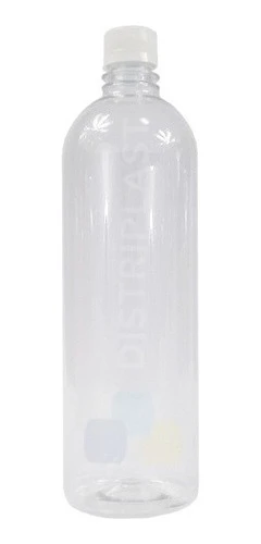 Botella Plástico Pet 1 Litro Tapa Rosca. Envase Blanda X10 0