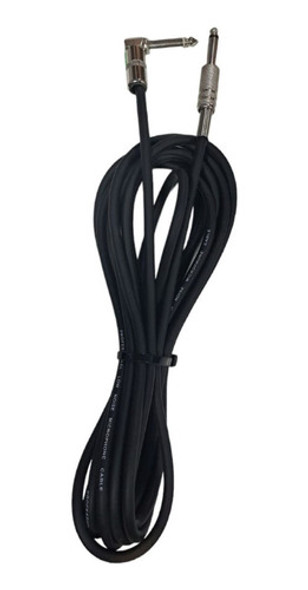 Cable Plug 1/4 A Plug 1/4 Acodado  Conectores Metalicos 10mt 0