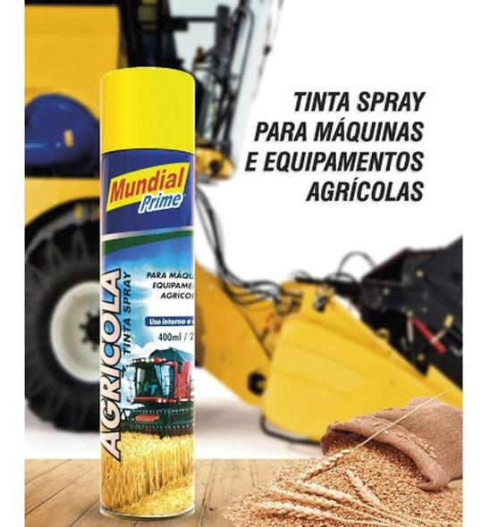 Tinta Spray Agrícola Amarelo Mundial Prime New Holland 400ml 1