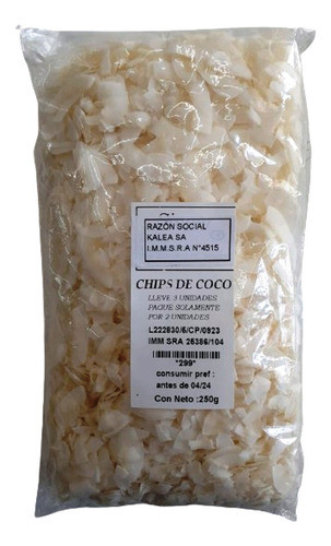 Chips Escamas De Coco Natural 250gr Lleve 3 Pague 2 0