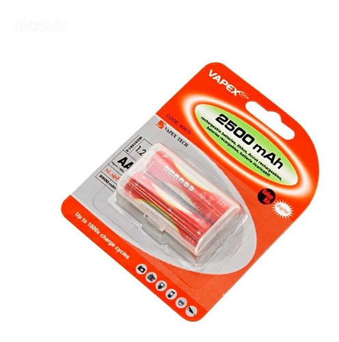 Pilas Aa Recargables 2500mha Blister X 4 U Ni-mh  Vapex 0