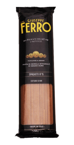 Pasta Italiana Giuseppe Ferro Spaghetti Integral 500g Italia 0