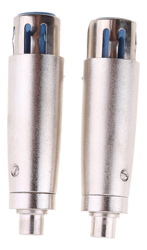 2pcs Xlr Fêmea A Rca Adaptador De Soquete De Ouro Balanceado 0