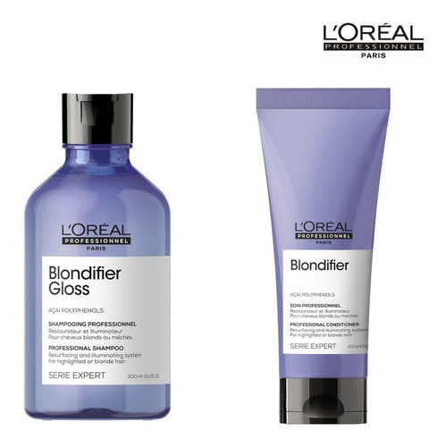 Loreal Kit Blondifier Gloss Shampoo + Acond Serie Expert 0