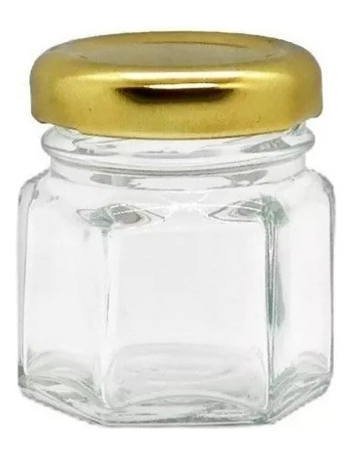 Frasco Mini Dulcero Hexagonal De 40cc C/tapa X 10u 1