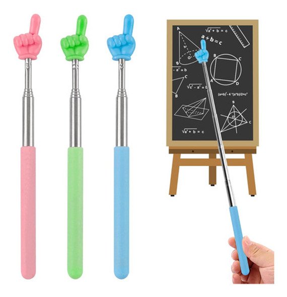 Varitas De Puntero Retráctiles En Azul, Rosa Y Verde 0