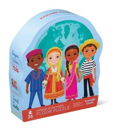 Rompecabezas Puzzle De Piso Niños Mundo 36 Piezas C Creek 0