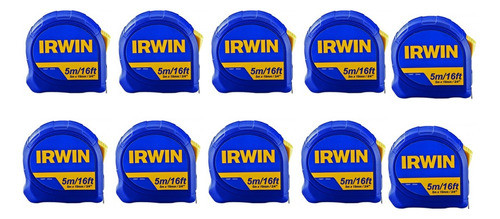 10 Trena Irwin 5m Standard Fita De Aço Botão De Trava 13947 0