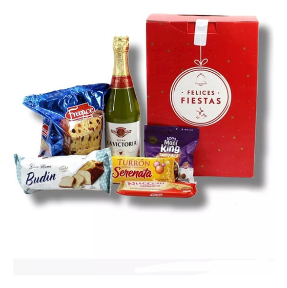 Caja Navideña 6u Navidad Sidra Pan Dulce Turron Garrapiñada 0 Caja Navideña 6u Navidad Sidra Pan Dulce Turron Garrapiñada 0