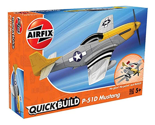 Airfix Quickbuild P-51d Mustang Airplane Brick Building Plas 0
