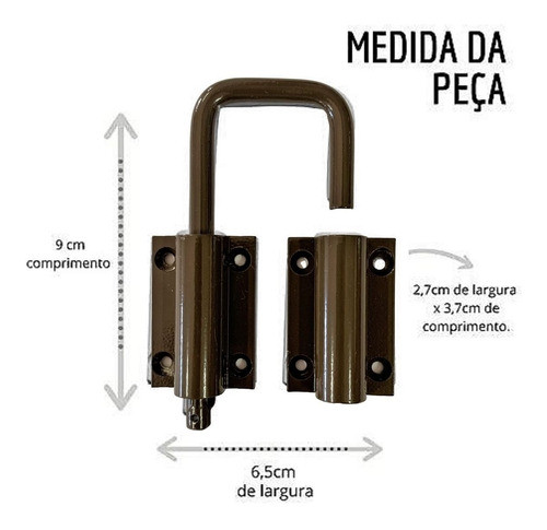 Kit 05 Trincos De Alumínio Para Porta Camarão - Bronze 1