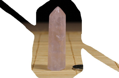 Punta De Cuarzo Rosa Obelisco Generador 7,5 Cms. 0
