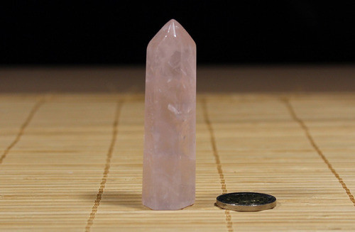 Punta De Cuarzo Rosa Obelisco Generador 7,5 Cms. 1
