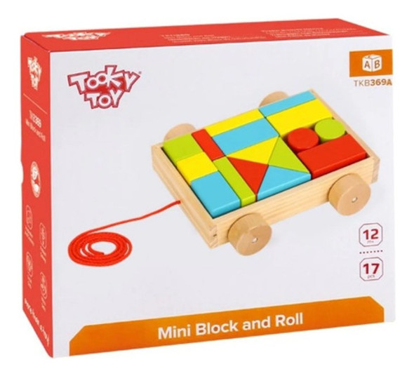 Mini Block & Roll- Encastre Con Arrastre Tooky Toy 1