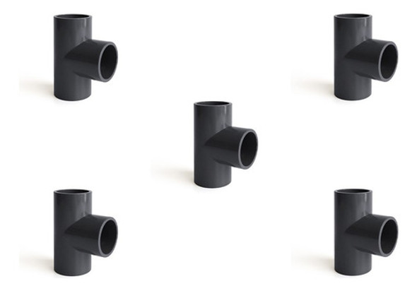 Kit Tee X5u Soldable Pvc 40mm Insumos Plasticos Piscina 0