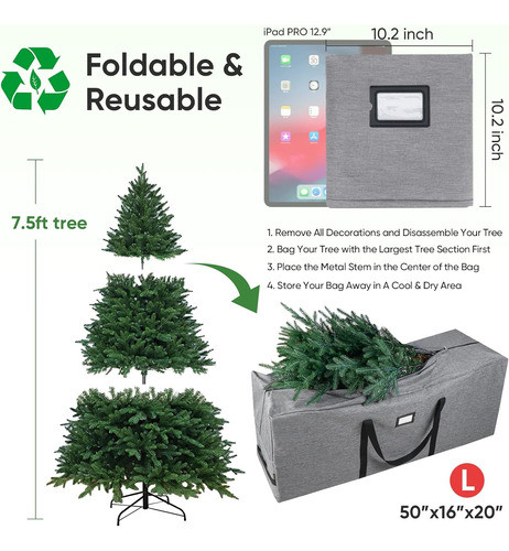 Bolsa Almacenamiento Árbol Navidad Y Decoraciones 2 28mts 1