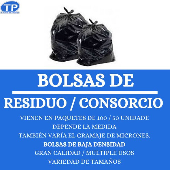 Bolsas De Consorcio 60x95/40 Micrones X100 U 1 Bolsas De Consorcio 60x95/40 Micrones X100 U 1