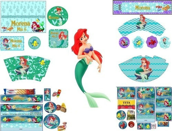 Kit Imprimible Para Tu Fiesta De La Sirenita Ariel 0 Kit Imprimible Para Tu Fiesta De La Sirenita Ariel 0