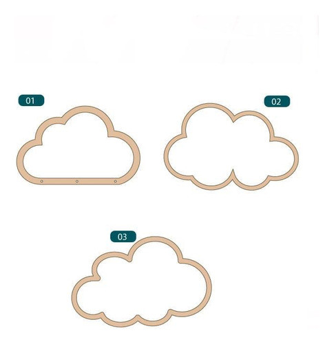 Nube Personalizada En Fibrofácil X 40 Cm 1