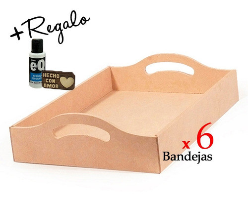 Bandejas Fibrofacil Desayuno 22x30 Excelente Calidad - Promo 1