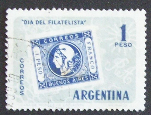 Argentina, Sello Gj 1157b Error S Larga 1959 Usado L0759 0
