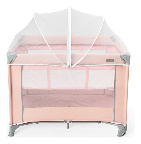 Berço Portátil Infantil Cercado Até 15kg Rosa Lazy Maxi Baby 0