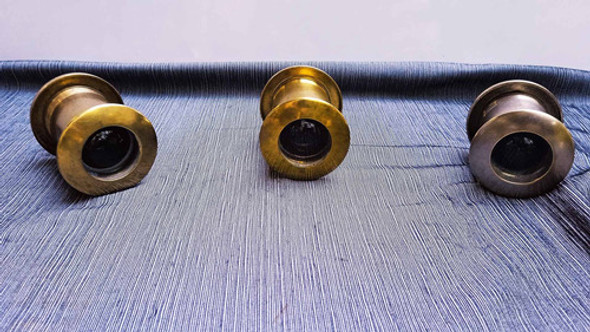 Mirillas Antiguas De Bronce Y Vidrio Con Aumento ( Lote ) 0