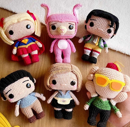 Patrones Amigurumis. Serie Friends Funko X6. En Portugués. 0
