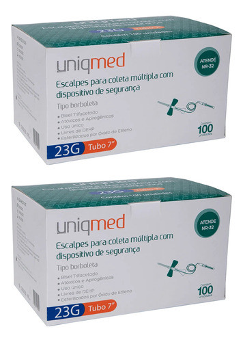Kit Escalpe Pcoleta Múltipla 23g C/100un - Uniqmed 0