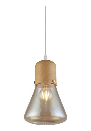 Colgante Cónico De Vidrio Ambar Ø165mm 1xe27 - Ixec Ix9100 0