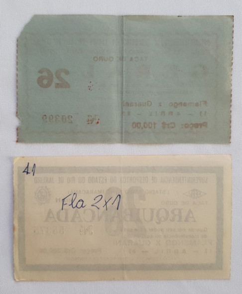 2 Ingresso Semi Final Brasileiro 1982 Flamengo X Guarani 1