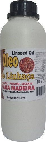 Óleo Para Madeira De Linhaça Puro Fervido  Natural 1 Litro 0