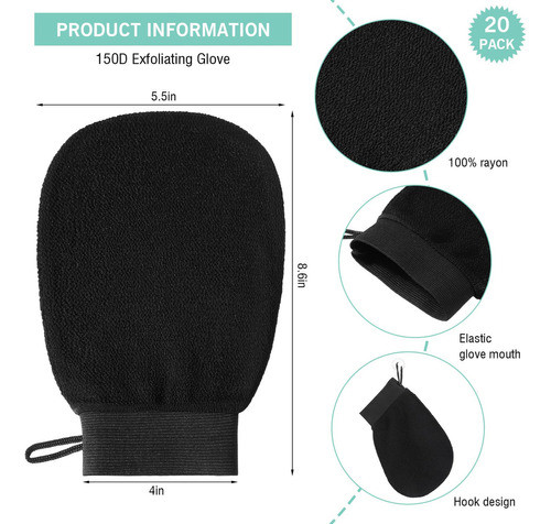 Foldtier 20 Guantes Exfoliantes A Granel, Exfoliantes A Gran 1
