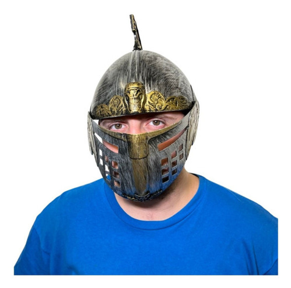 Casco Yelmo Cerrado Guerrero Medieval Visera Barbote Edad 1