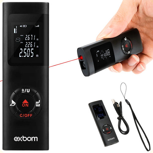 Trena Laser Digital Alta Precisão 40m Compacta Profissional 0