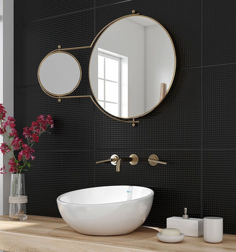 Ceramica Revestimiento Pared Element Negra 34x60cm Caja 1