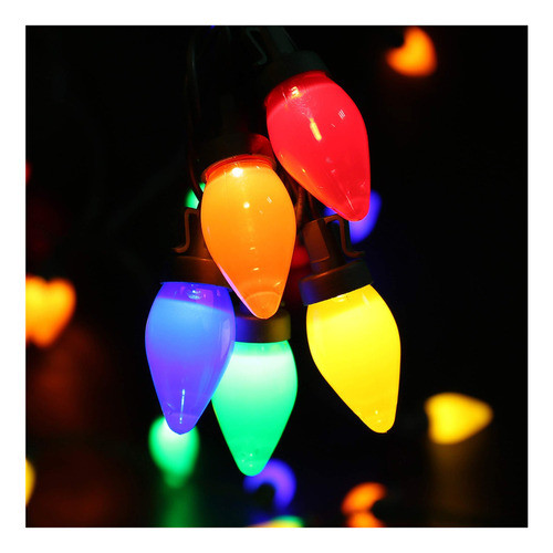 Luces Navideas De Bulbs C7 - Hayata 50 Led 24 Pies Luz De Cu 0