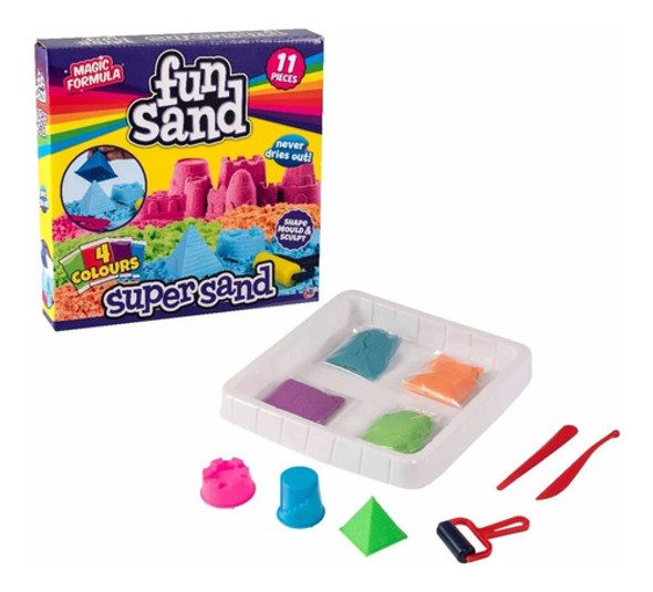 Arena Magica Kinética Para Moldear Set Super Sand 11 Pzs Wab 1