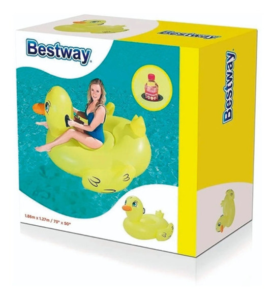 Colchoneta Inflable Pato Flotador Bestway Pileta 41106 0