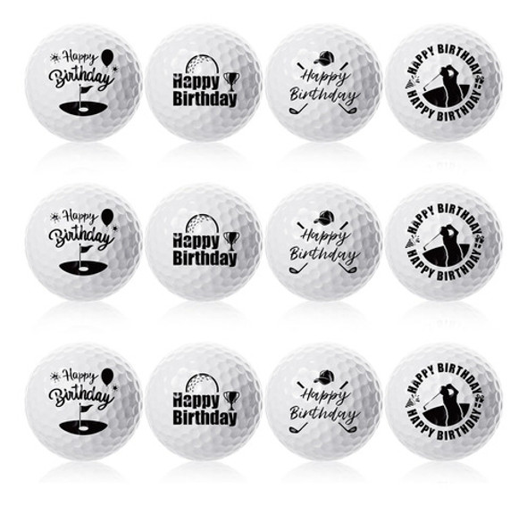 Roundfunny Juego 12 Pelotas Golf Cumpleaños Práctica Regalo 0