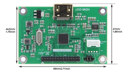 Placa Adaptador Convertidor Lvds A Hdmi 1080p Raspberry 1