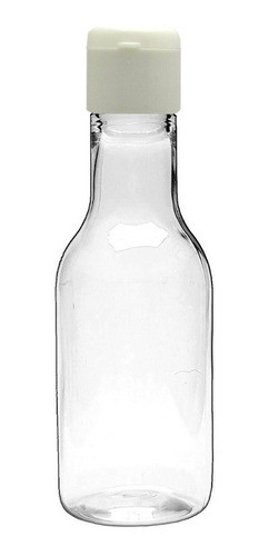 50 Frascos Pet 50 Ml Garrafinha Flip Top Branca 0