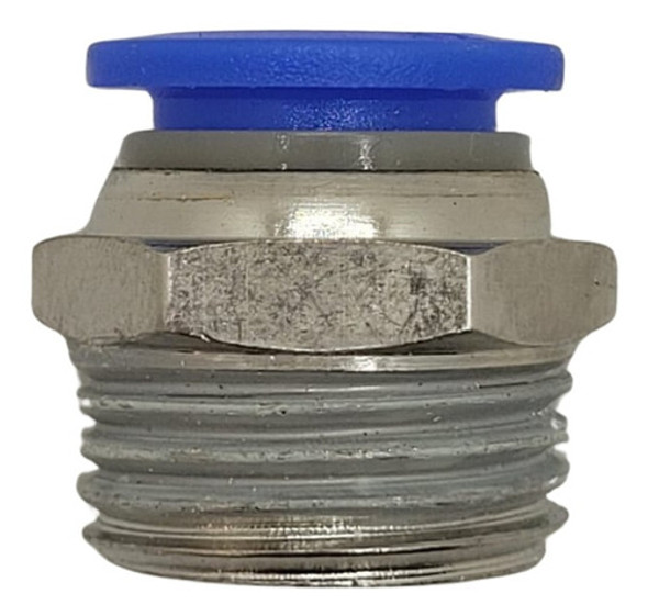Conexão Pneumática Reta Macho Rosca 1/2 Npt Tubo 12mm-100pçs 0