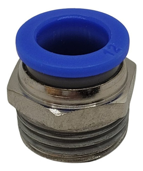Conexão Pneumática Reta Macho Rosca 1/2 Npt Tubo 12mm-100pçs 1