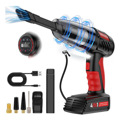 Marvilos 4 En 1 Aspiradora De Mano Para Automóvil Y Bomba De 0